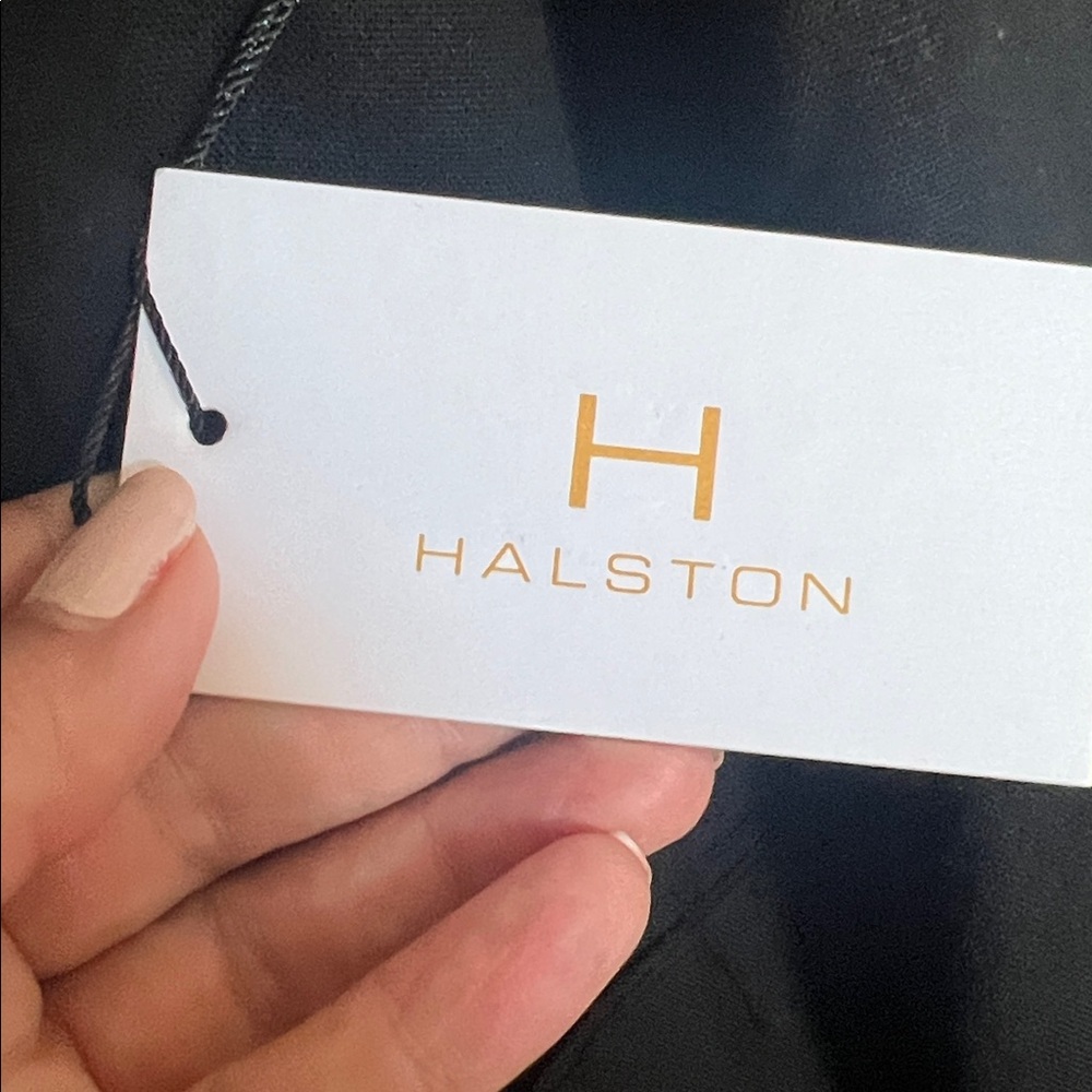 H by Halston Preppy NWT Linen Blend Single Button Blazer - Black - Size Medium - Picture 3 of 13